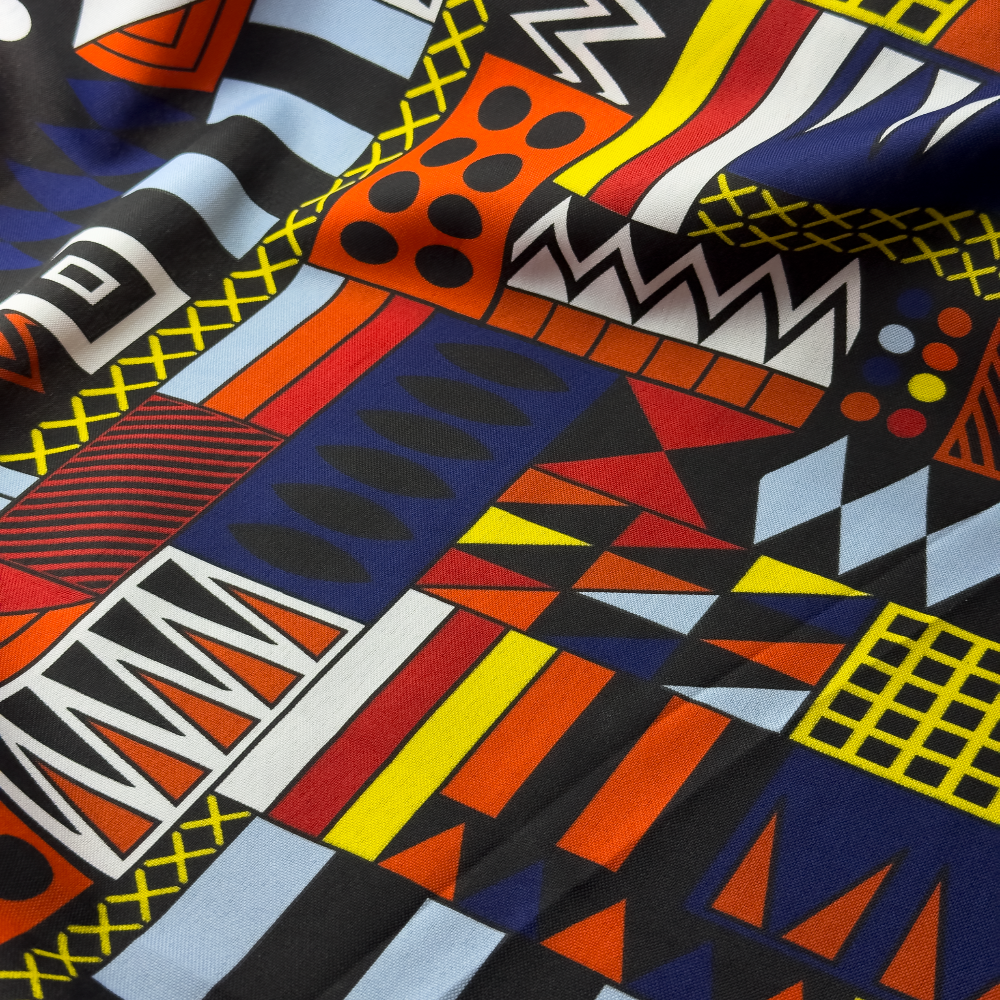 Tecido Oxford Africano Mosaico Vibrante