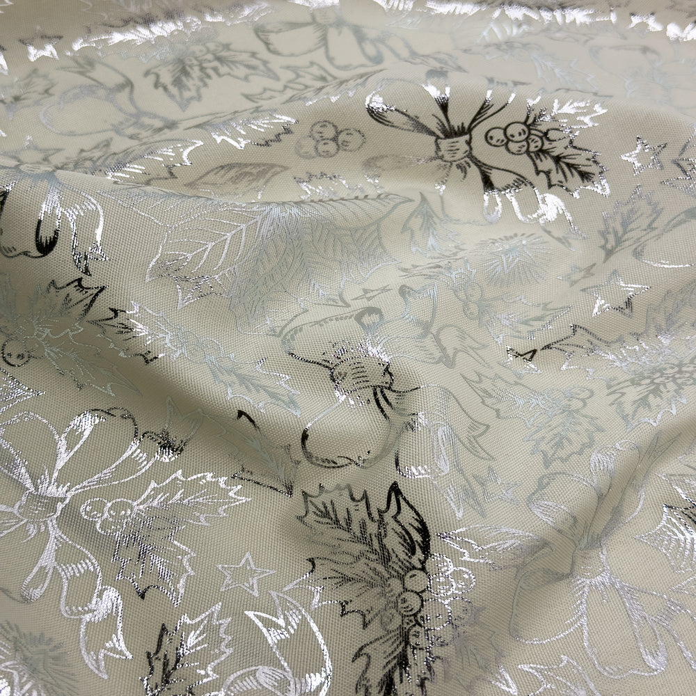 Tecido Oxford Folhagem Natalina