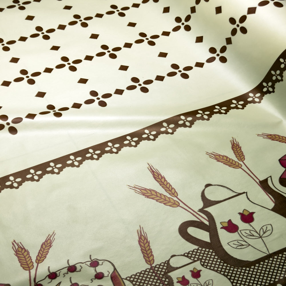 Tecido Toalha Térmica Estampada Café Colonial