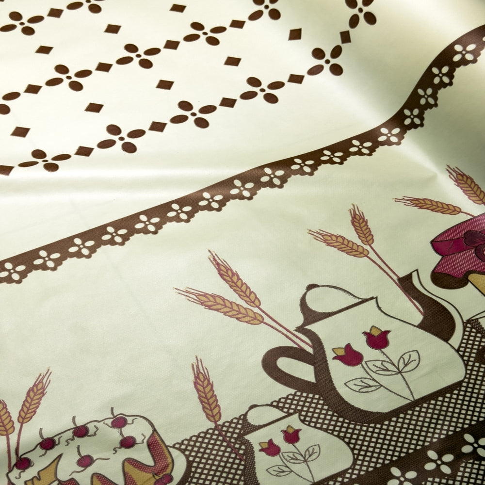 Tecido Toalha Térmica Estampada Café Colonial