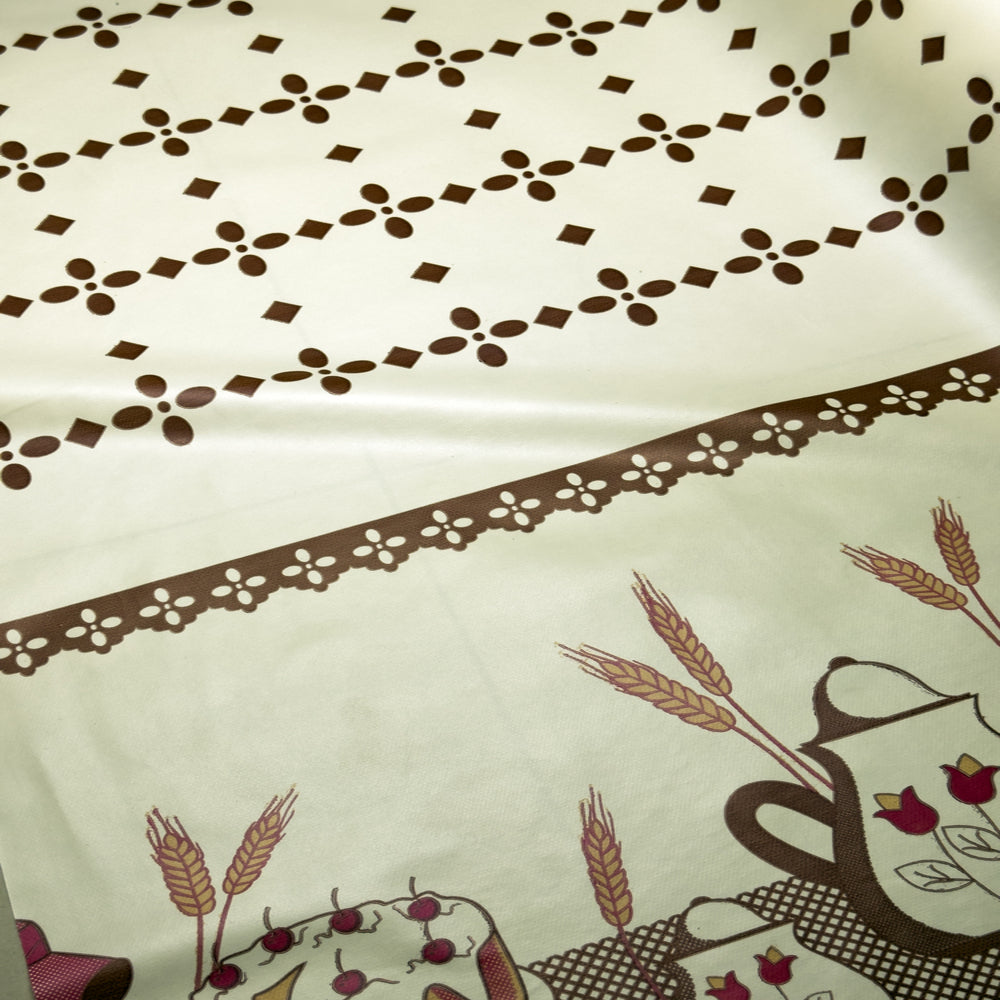 Tecido Toalha Térmica Estampada Café Colonial