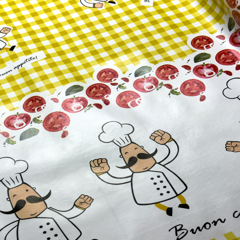 Tecido Toalha Térmica Estampada Chef Italiano