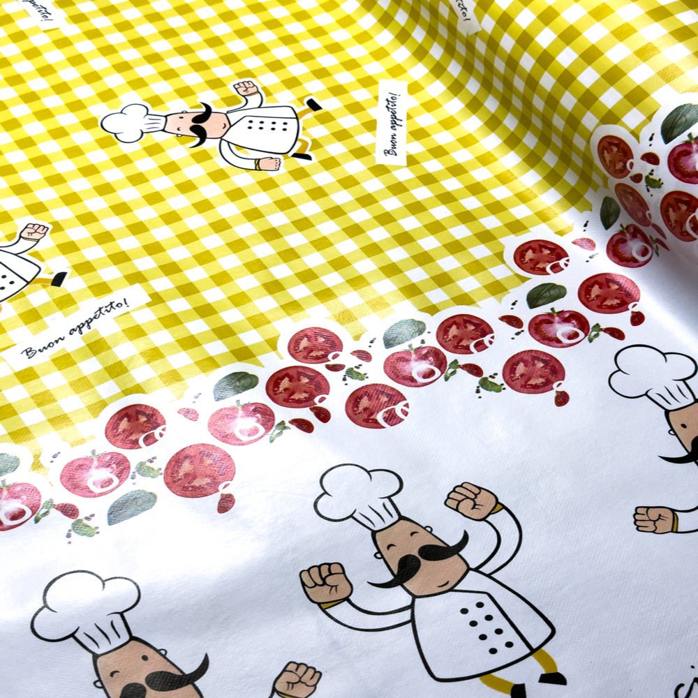 Tecido Toalha Térmica Estampada Chef Italiano