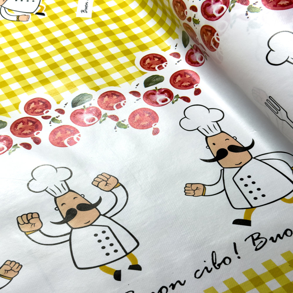 Tecido Toalha Térmica Estampada Chef Italiano