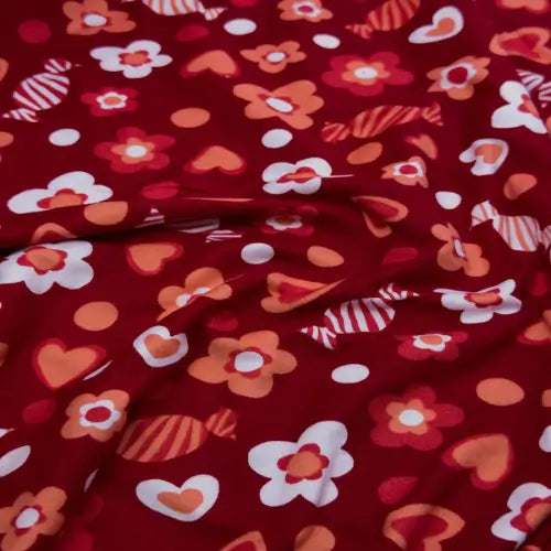 Malha Suede Sweetheart Garden