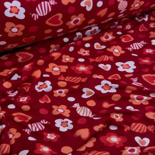 Malha Suede Sweetheart Garden