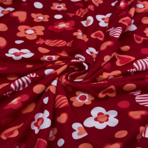 Malha Suede Sweetheart Garden