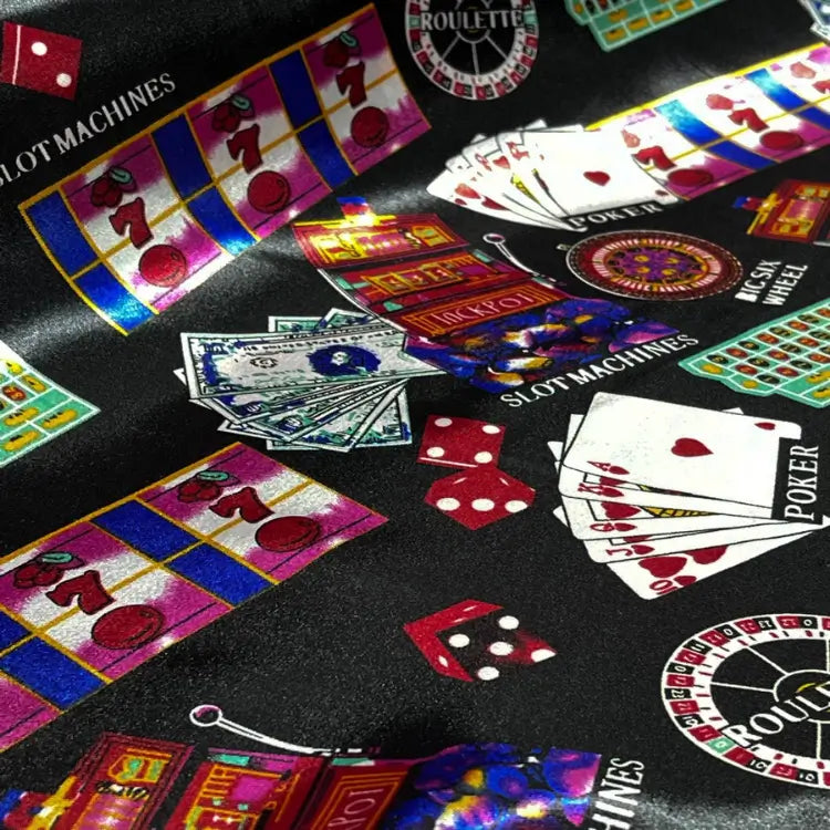 Tecido Cetim Cassino Poker