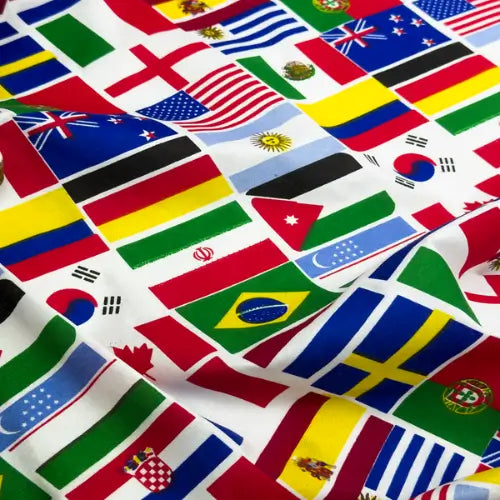 Tecido Chita World Flags