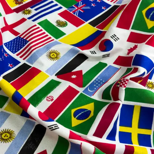 Tecido Chita World Flags