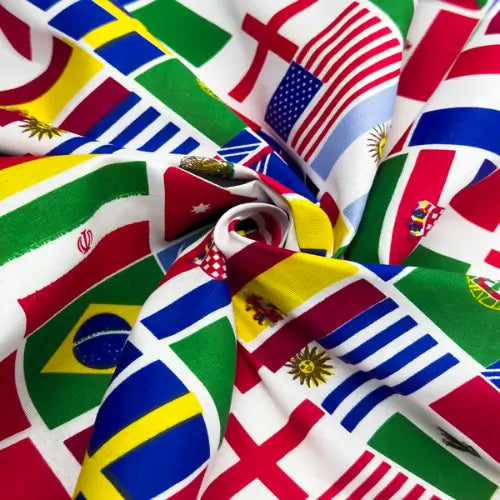 Tecido Chita World Flags