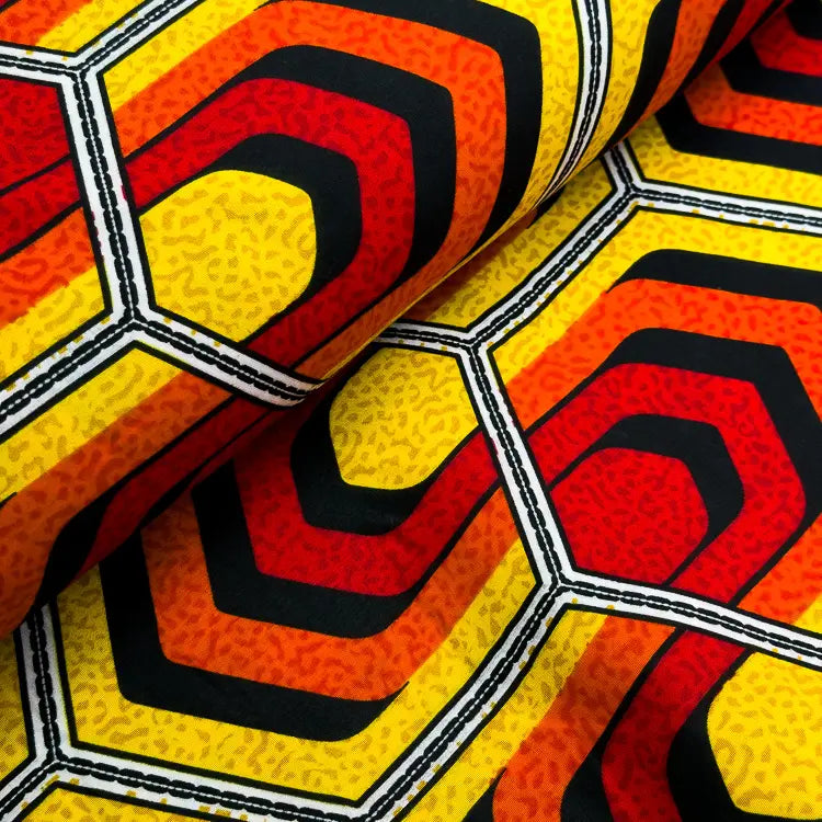 Tecido Microfibra Africana Hexa Pop