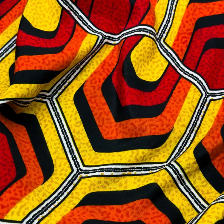 Tecido Microfibra Africana Hexa Pop
