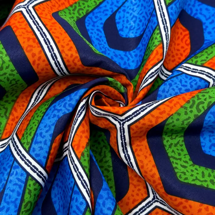 Tecido Microfibra Africana Hexa Pop