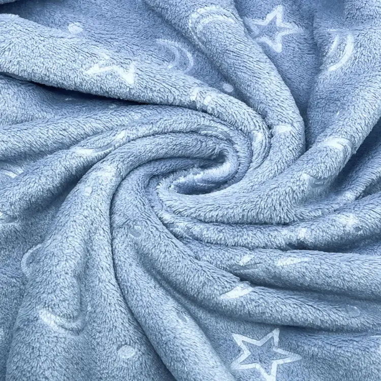 Tecido Microsoft Fleece Plush Estrelado