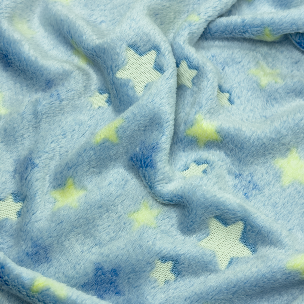Tecido Microsoft Fleece Plush Estrelado