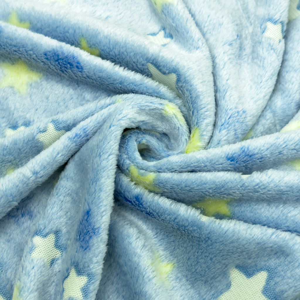 Tecido Microsoft Fleece Plush Estrelado