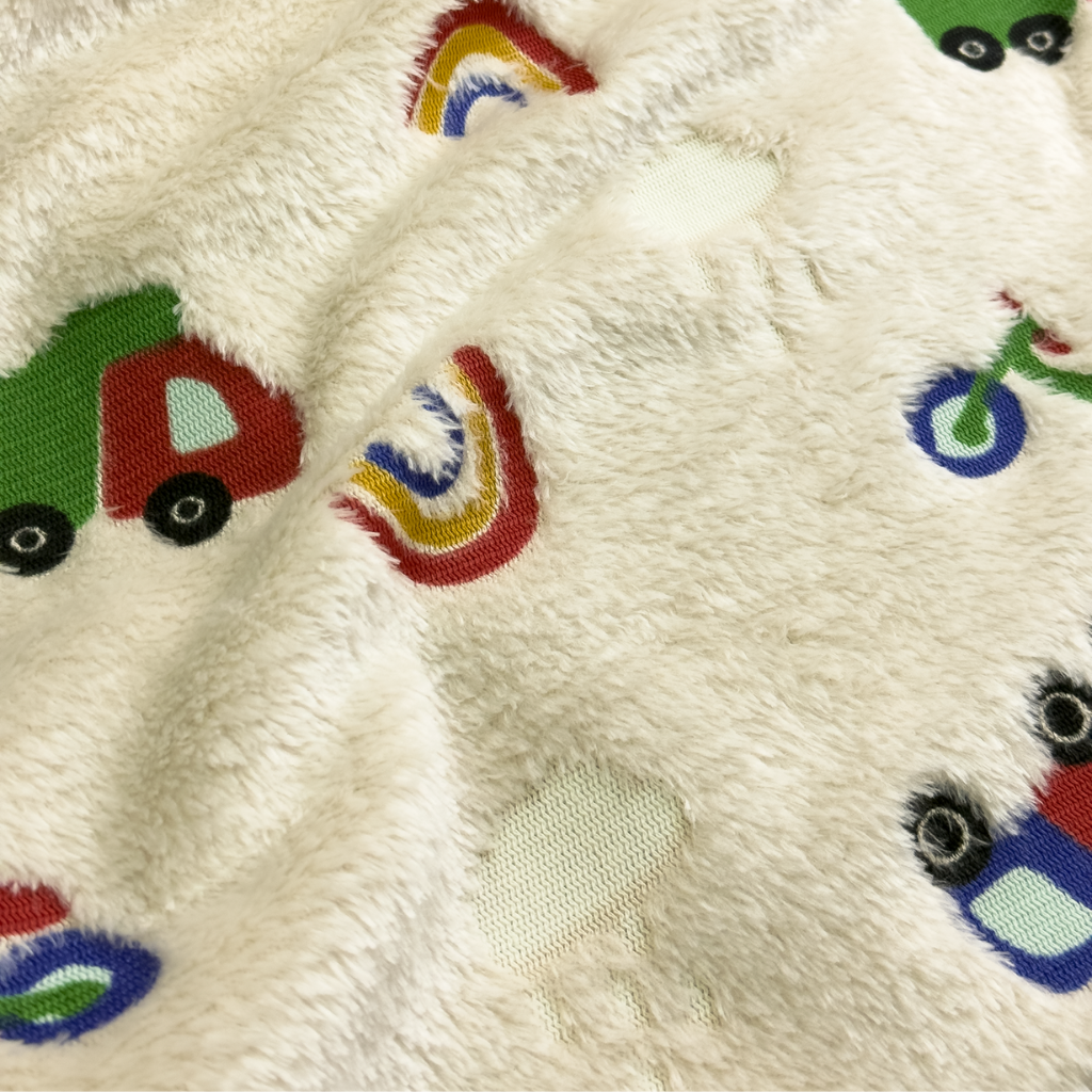 Tecido Microsoft Fleece Veículos Baby