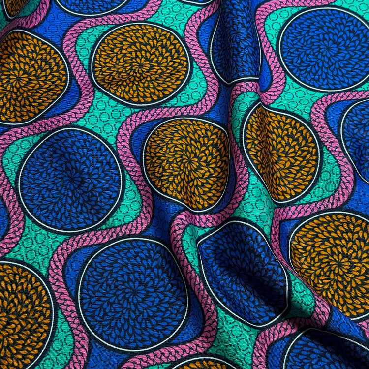 Tecido Oxford Africano Crisantemo