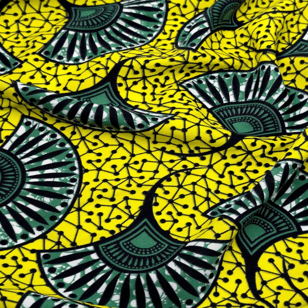 Tecido Oxford Africano Leques