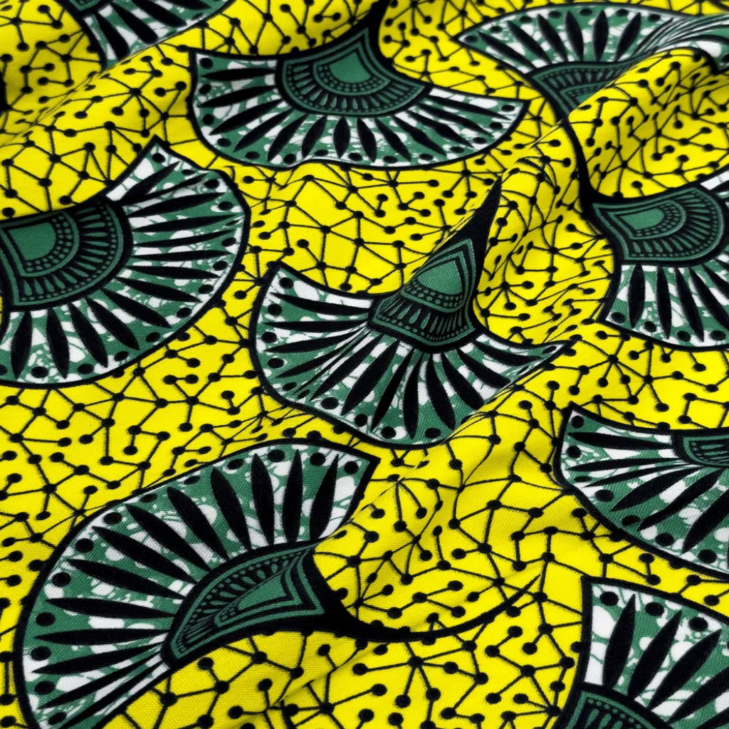 Tecido Oxford Africano Leques