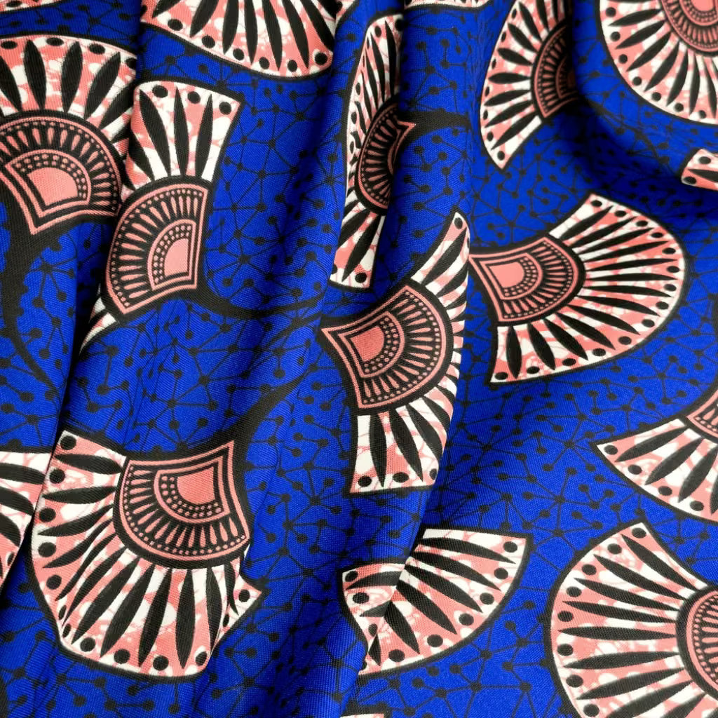 Tecido Oxford Africano Leques
