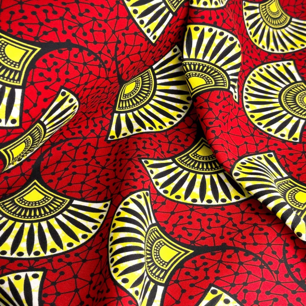 Tecido Oxford Africano Leques