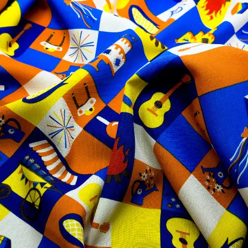 Tecido Oxford Festival Blocks