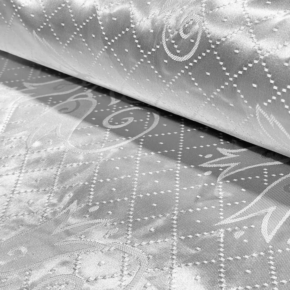 Tecido Satin Jacquard Pontilhado Floral