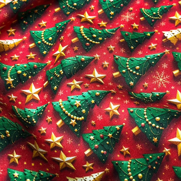 Tecido Tricoline Digital Árvores & Estrelas