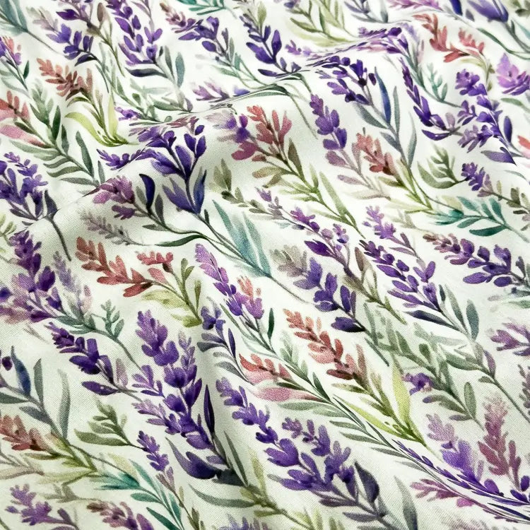 Tecido Tricoline Brisa de Lavanda