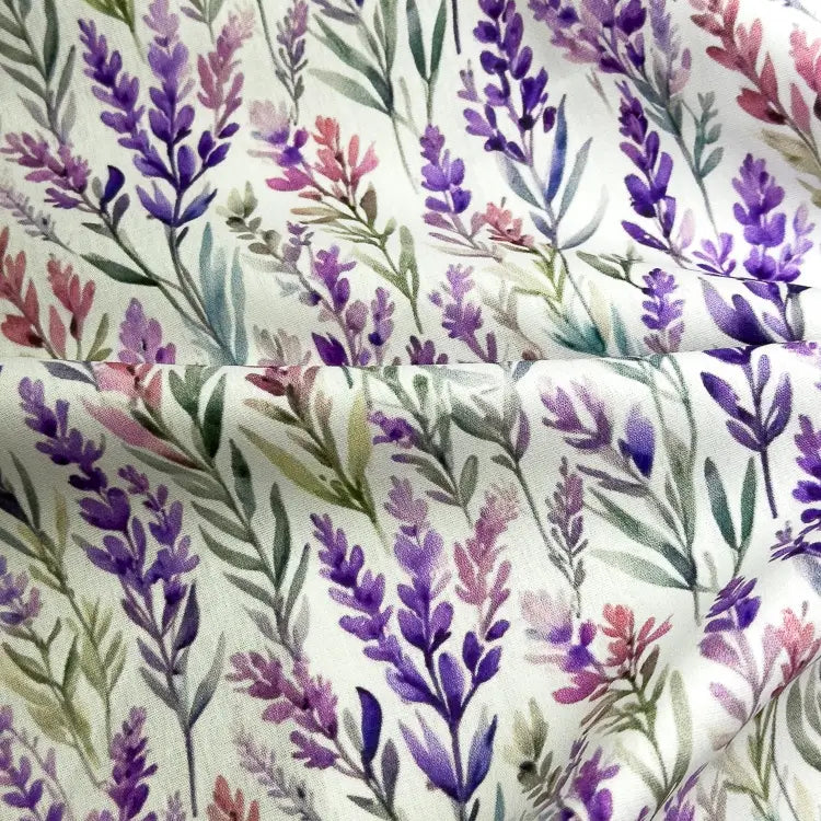 Tecido Tricoline Brisa de Lavanda