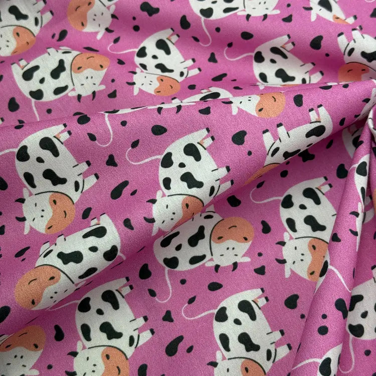 Tecido Tricoline Vaca Pop
